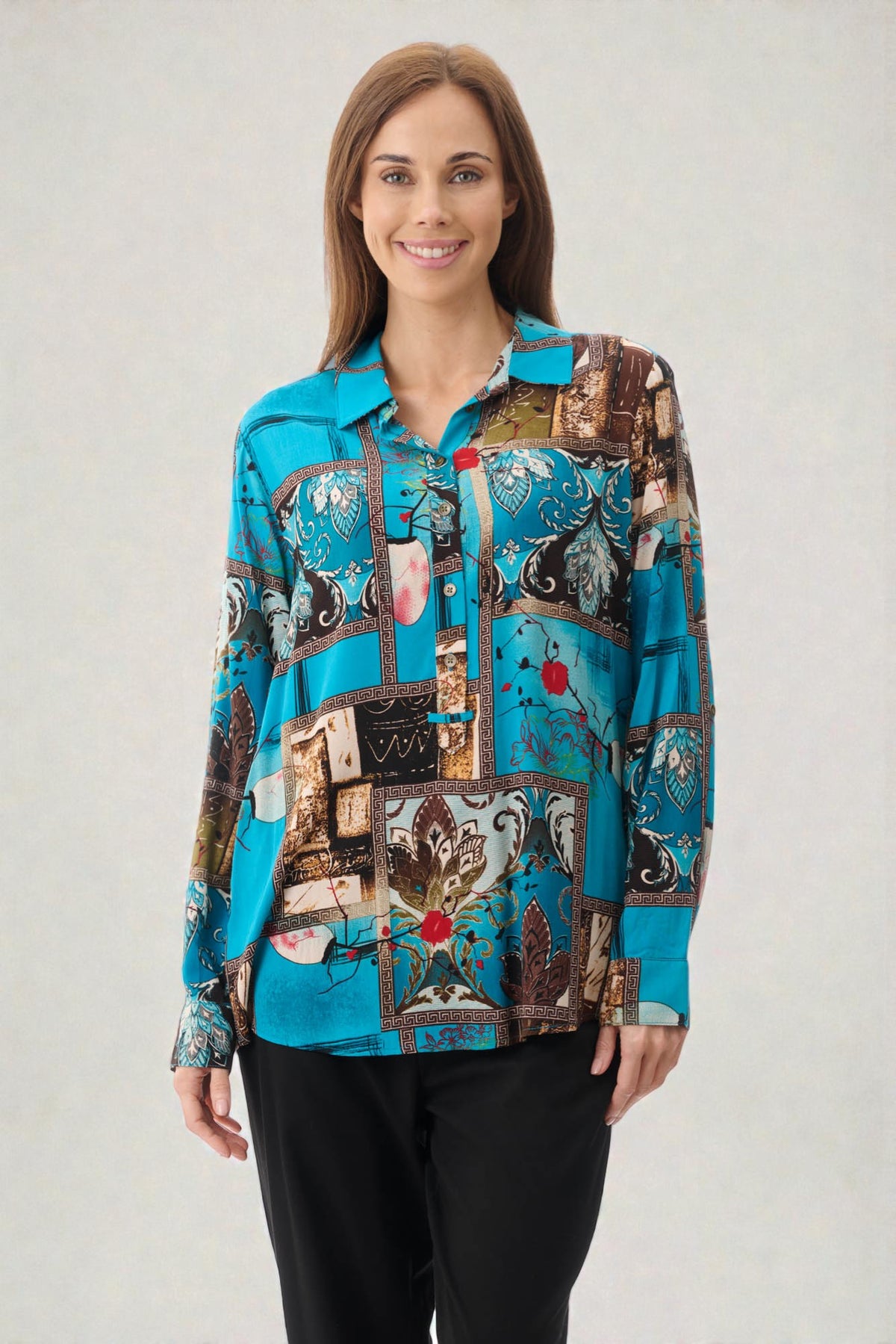 Reid half placket shirt