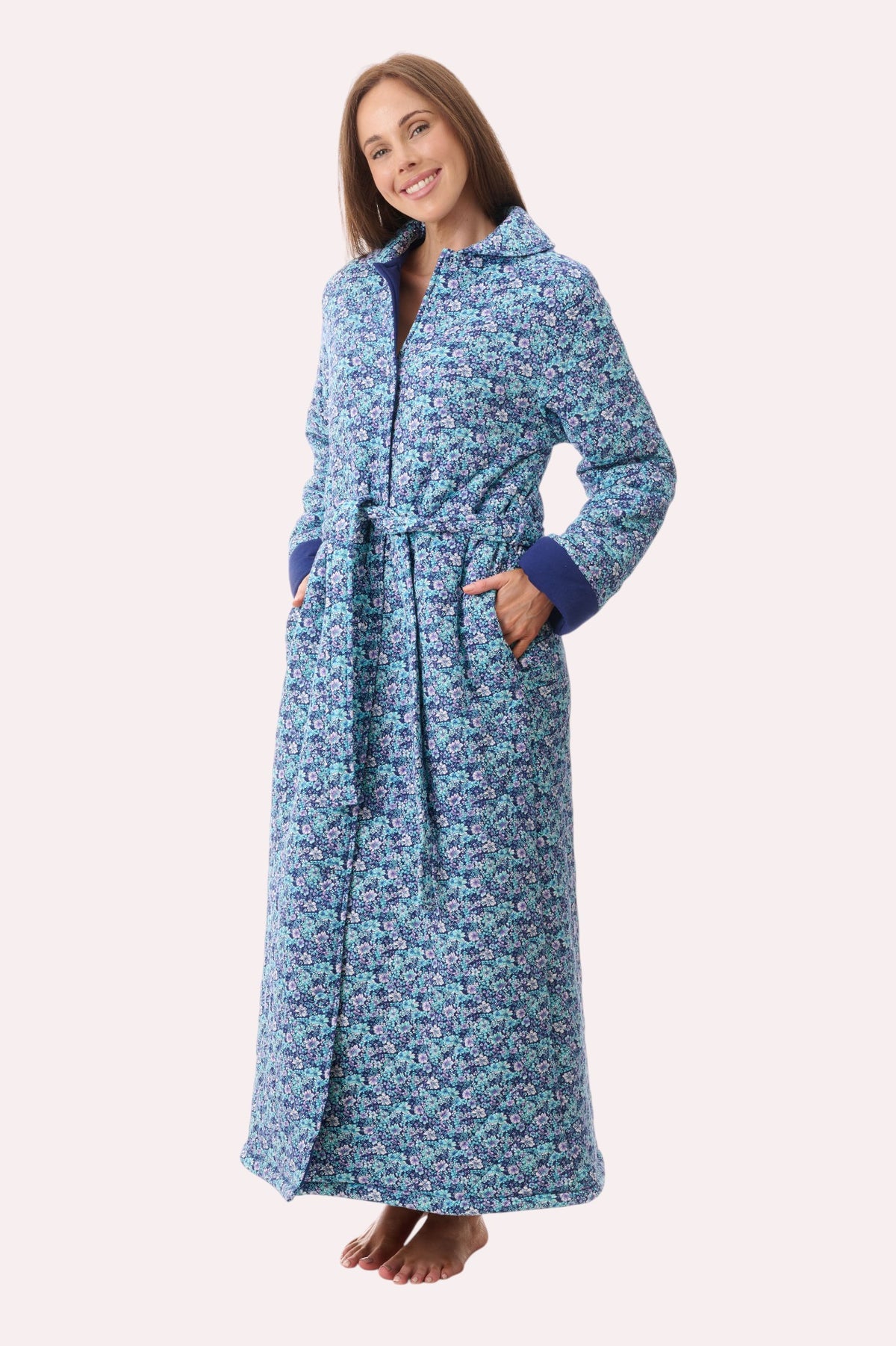 Jada long quilted gown