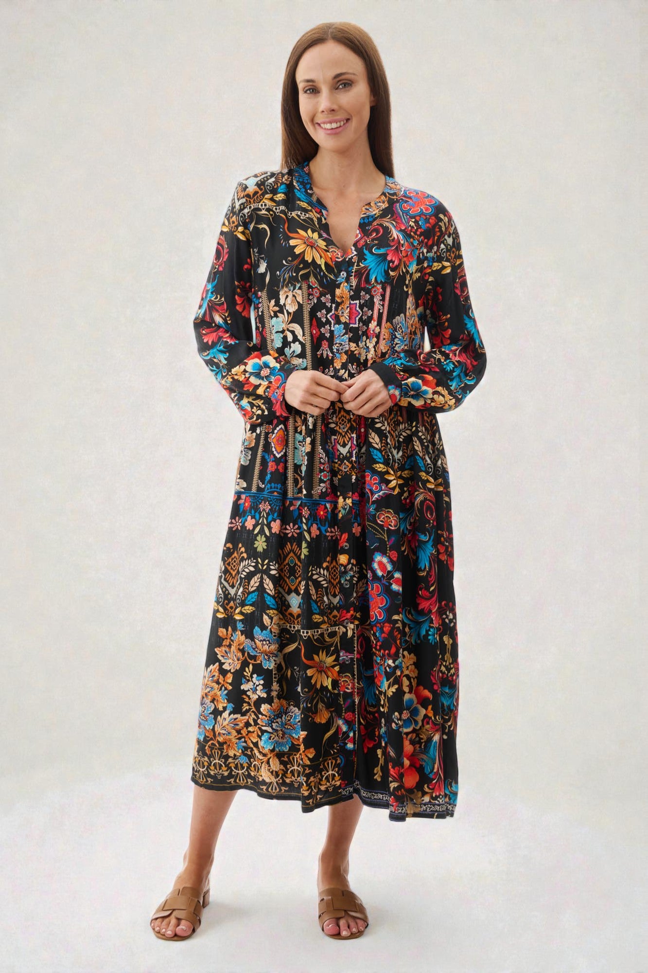 7VA42P - Pearce button through dress