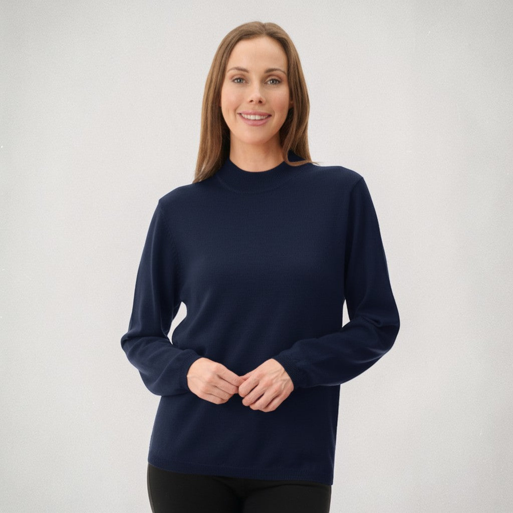 High crew neck pullover