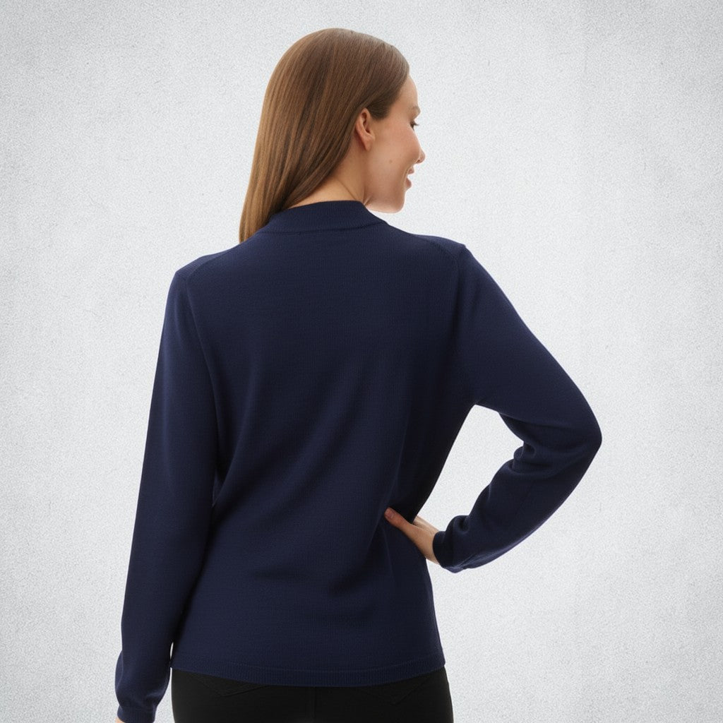 High crew neck pullover