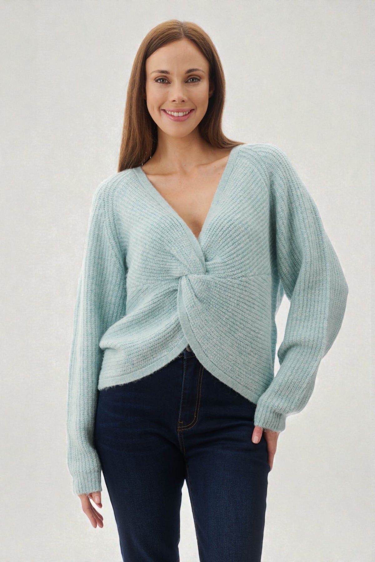 Twist front knit
