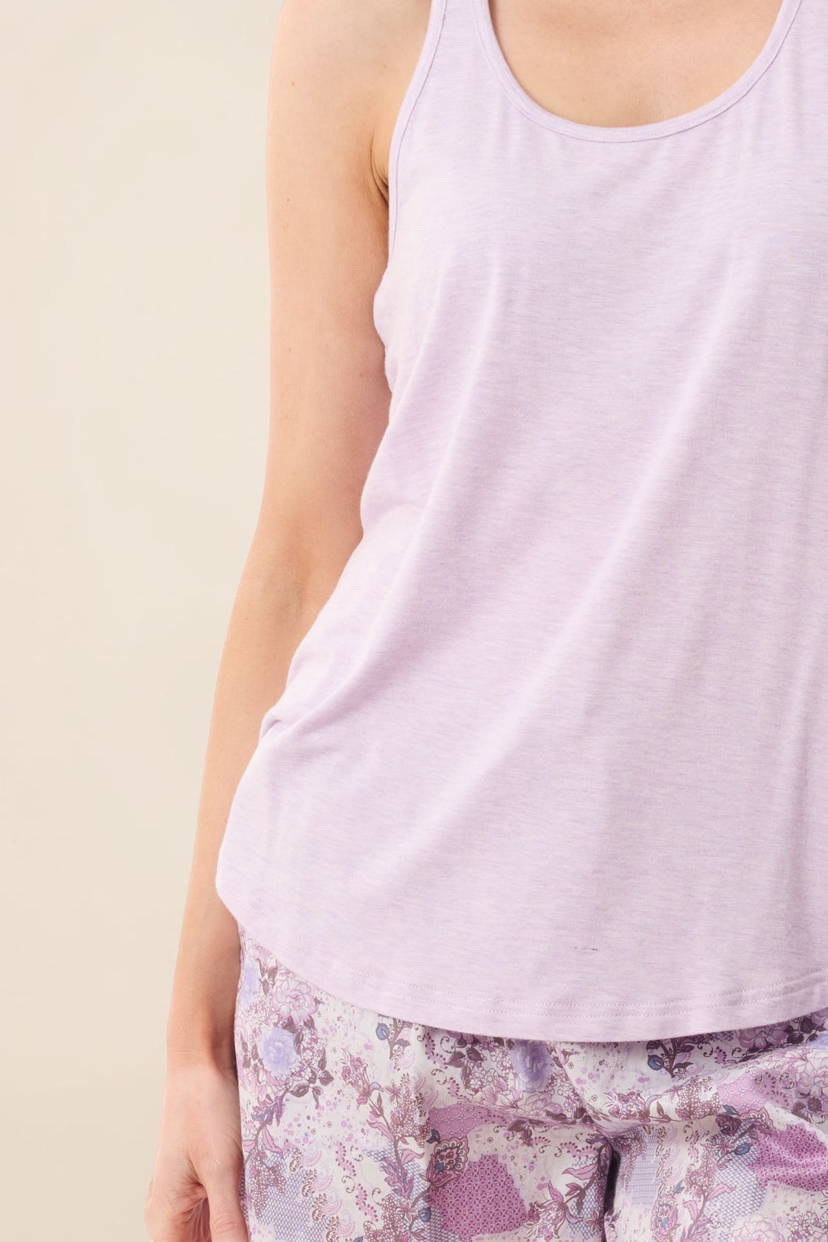 Como Short pyjama with knit racer