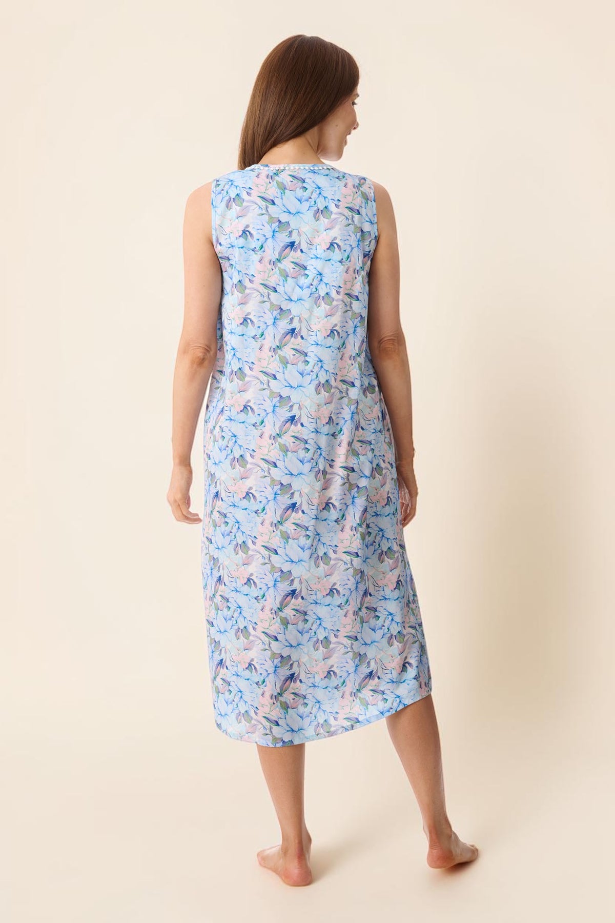 Bari Sleeveless mid length nightie