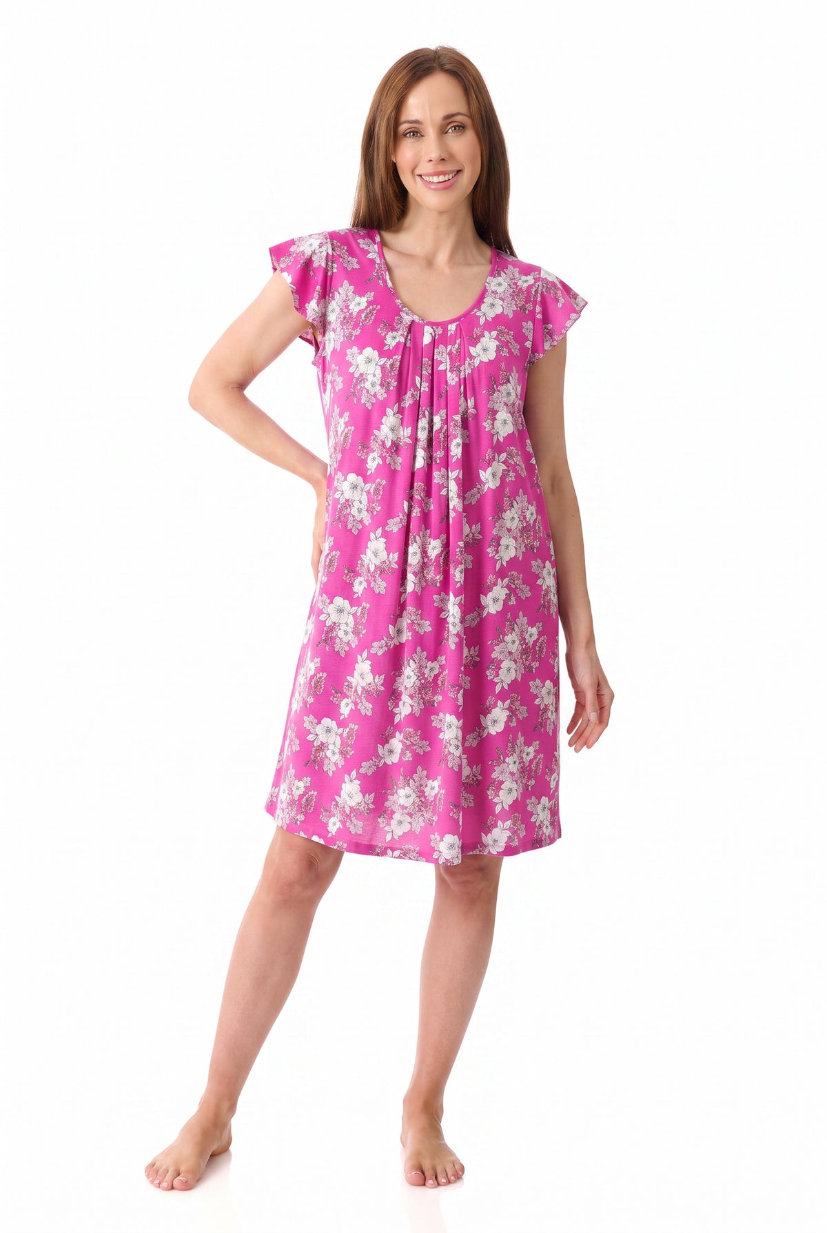 Siena Flutter sleeve short nightie