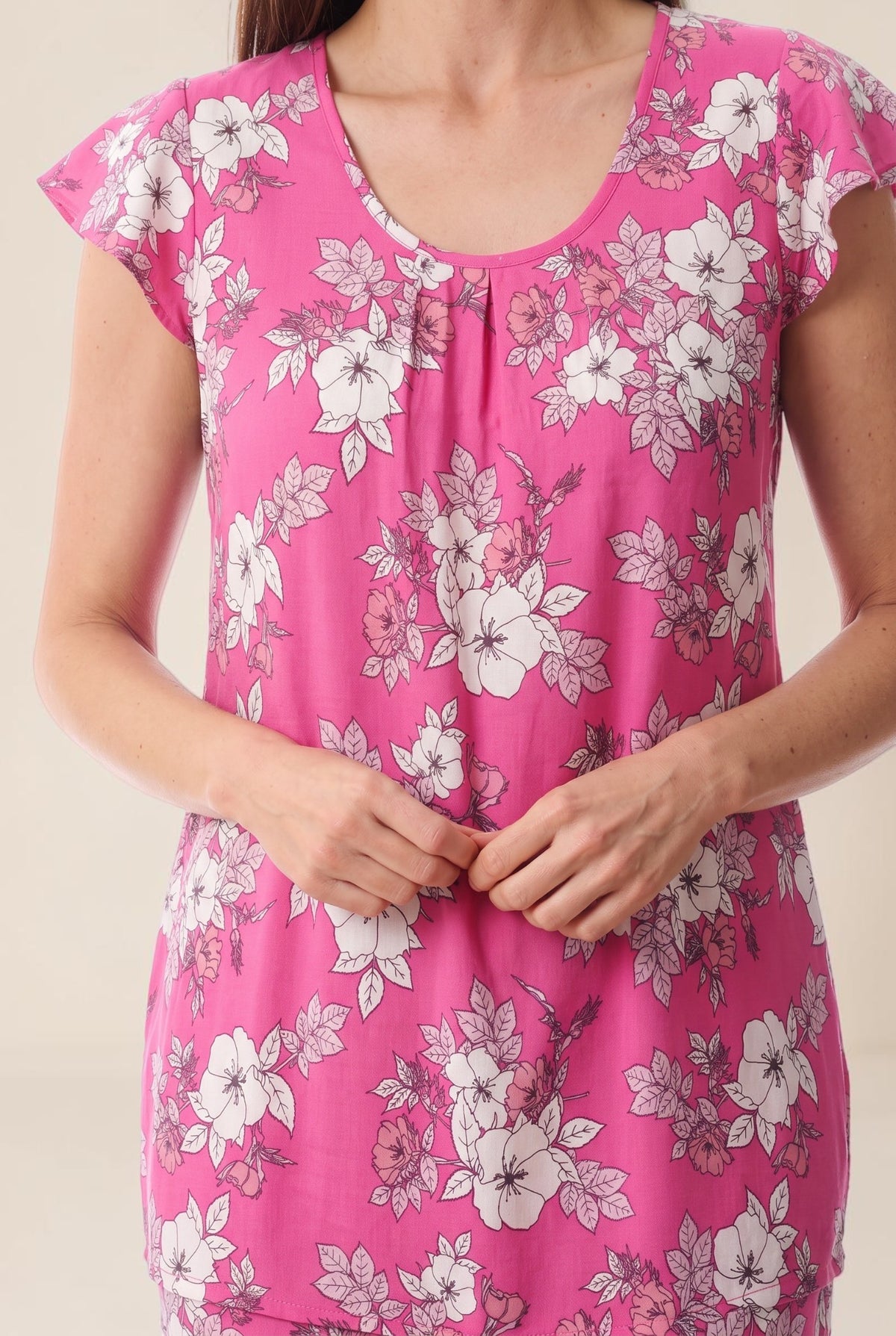 Siena Flutter sleeve capri pyjama