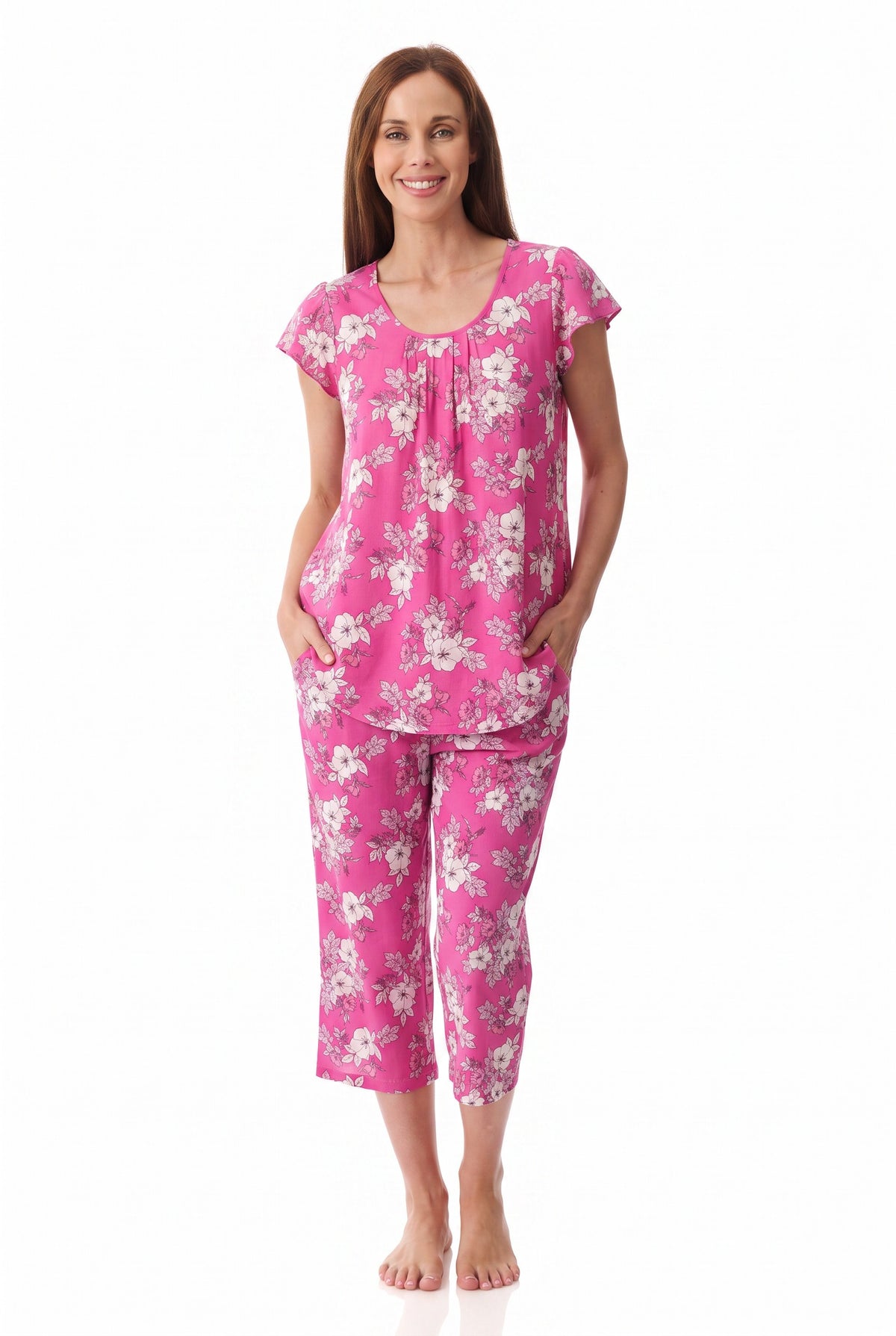 Siena Flutter sleeve capri pyjama