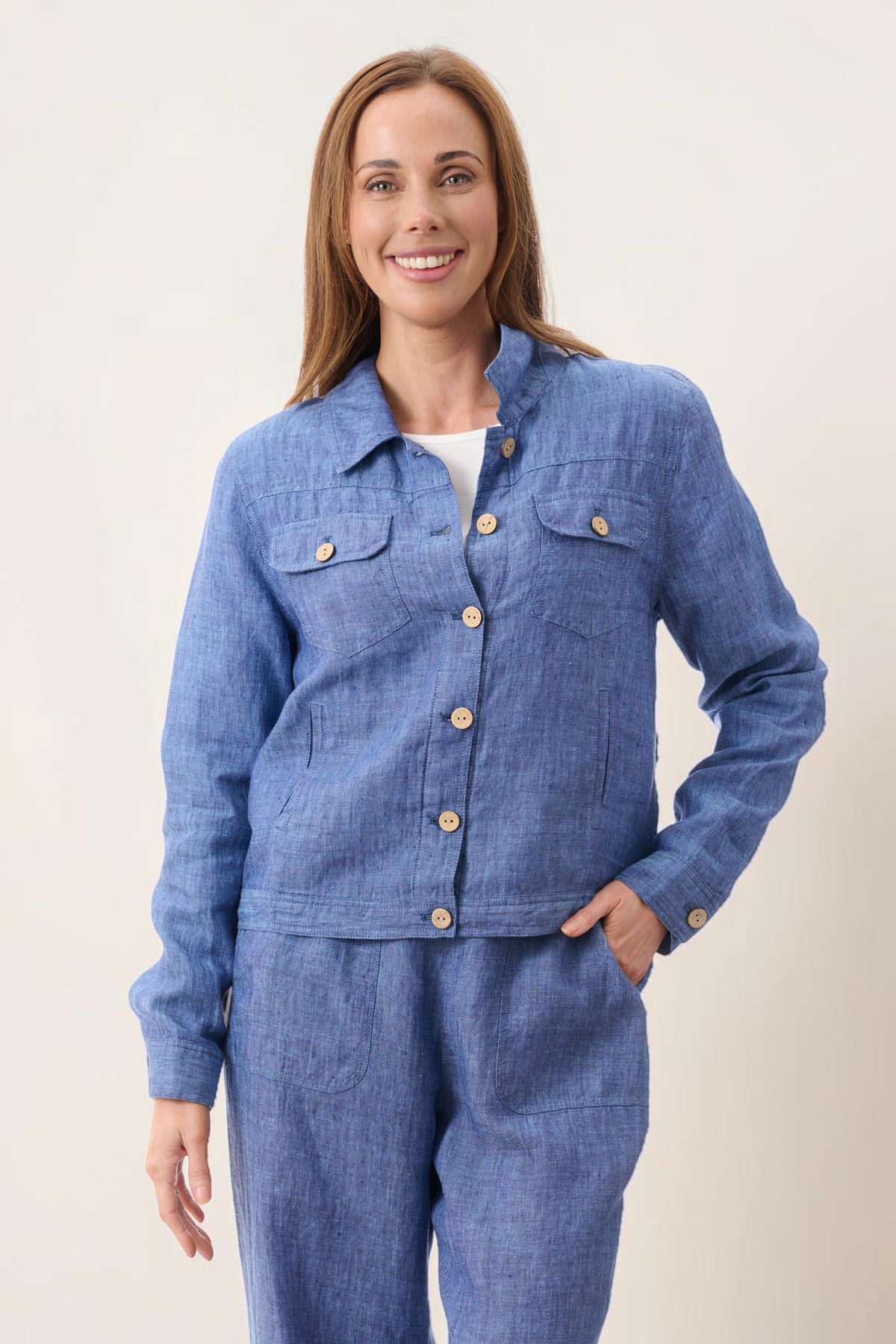 Lightweight linen jacket