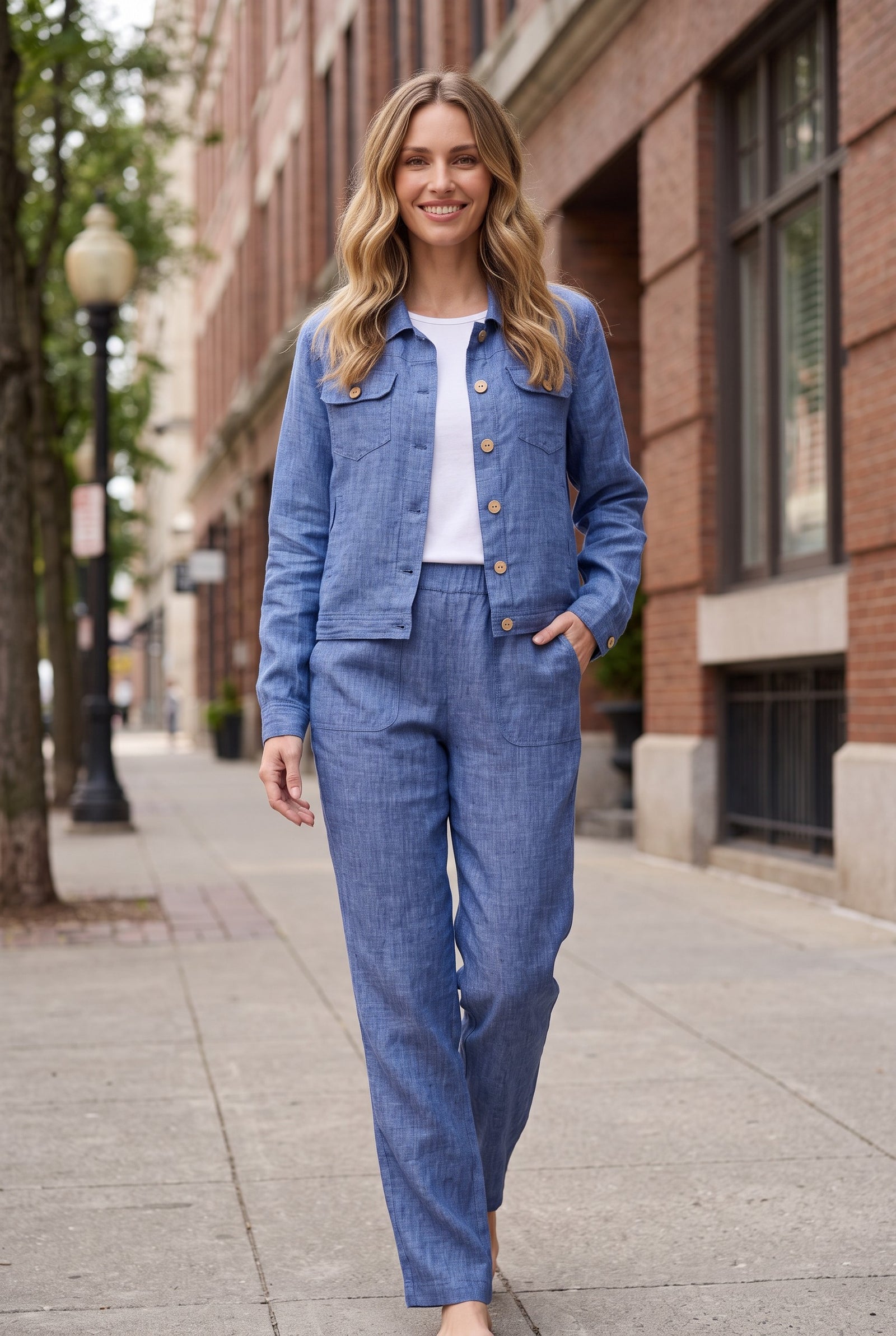 Lightweight linen jacket