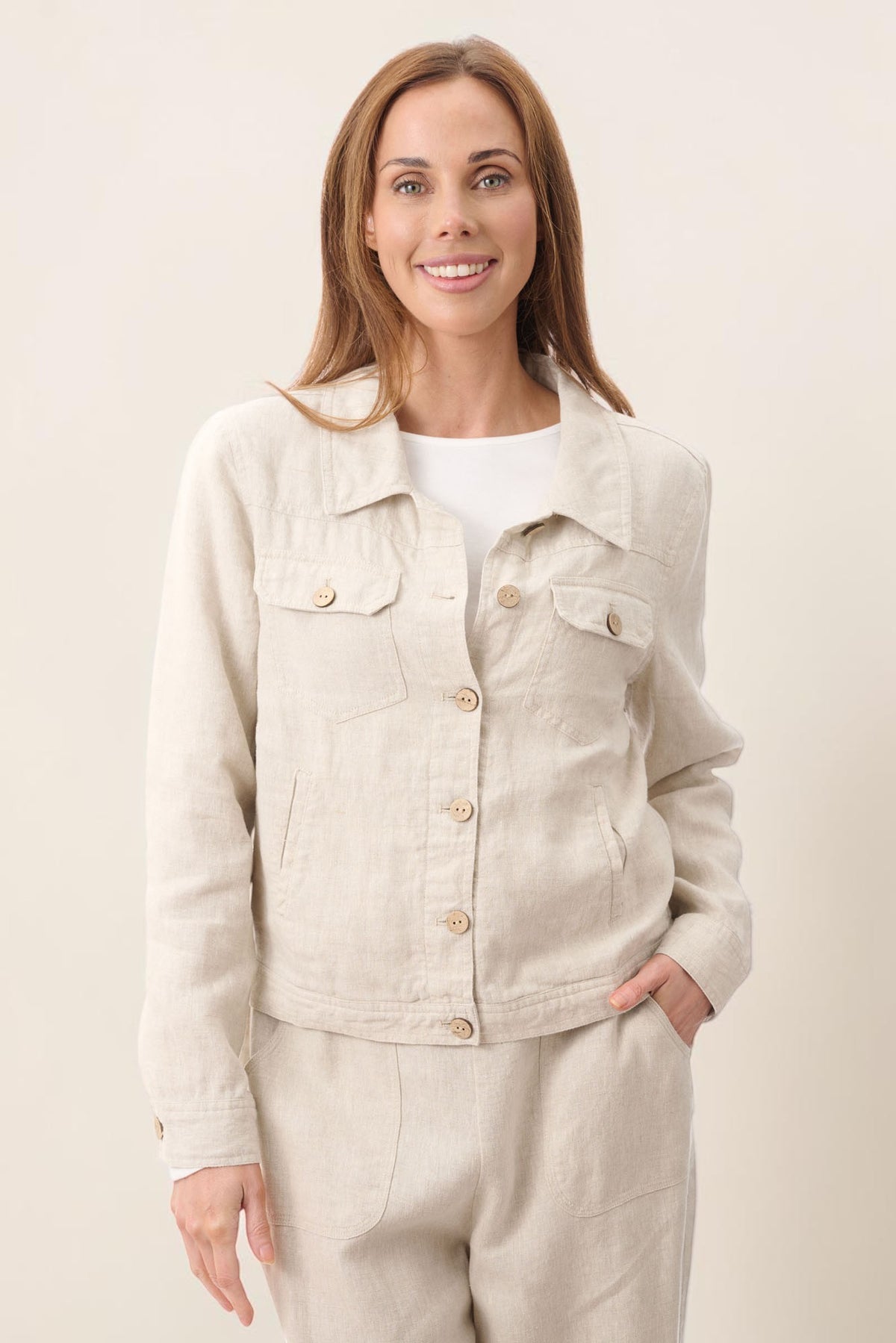 Lightweight linen jacket