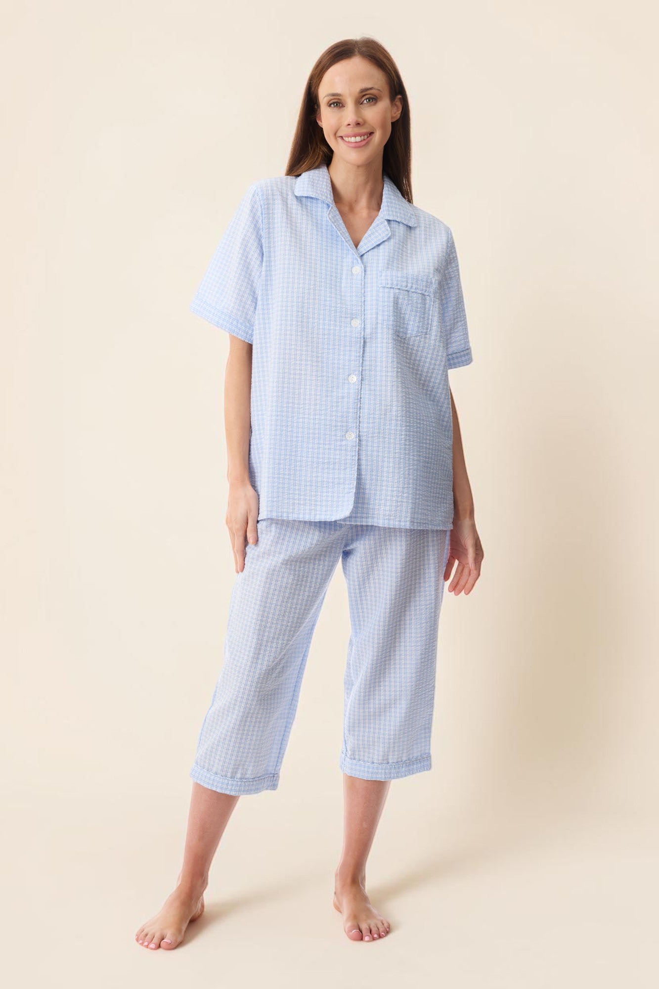 Check Capri pyjama