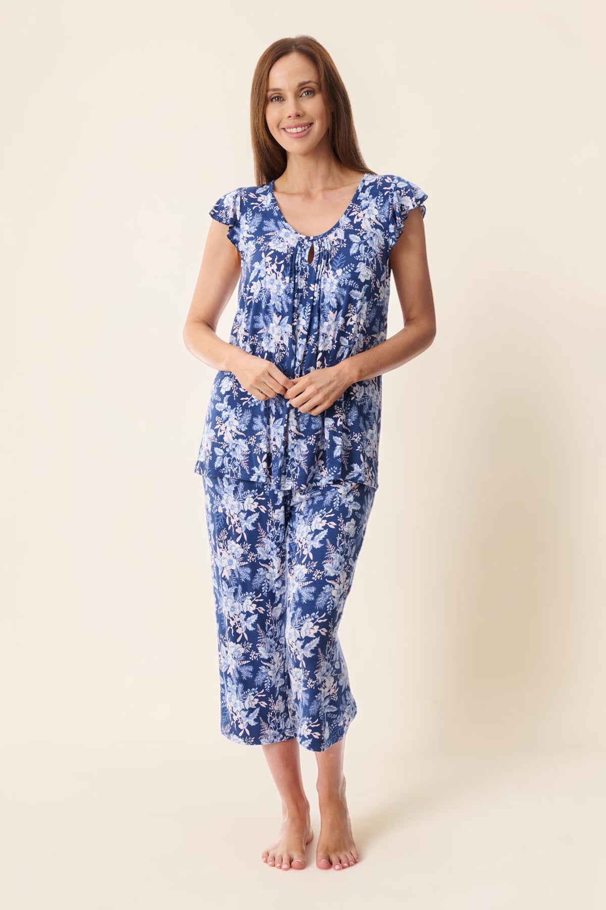Trieste Flutter sleeve capri pyjama