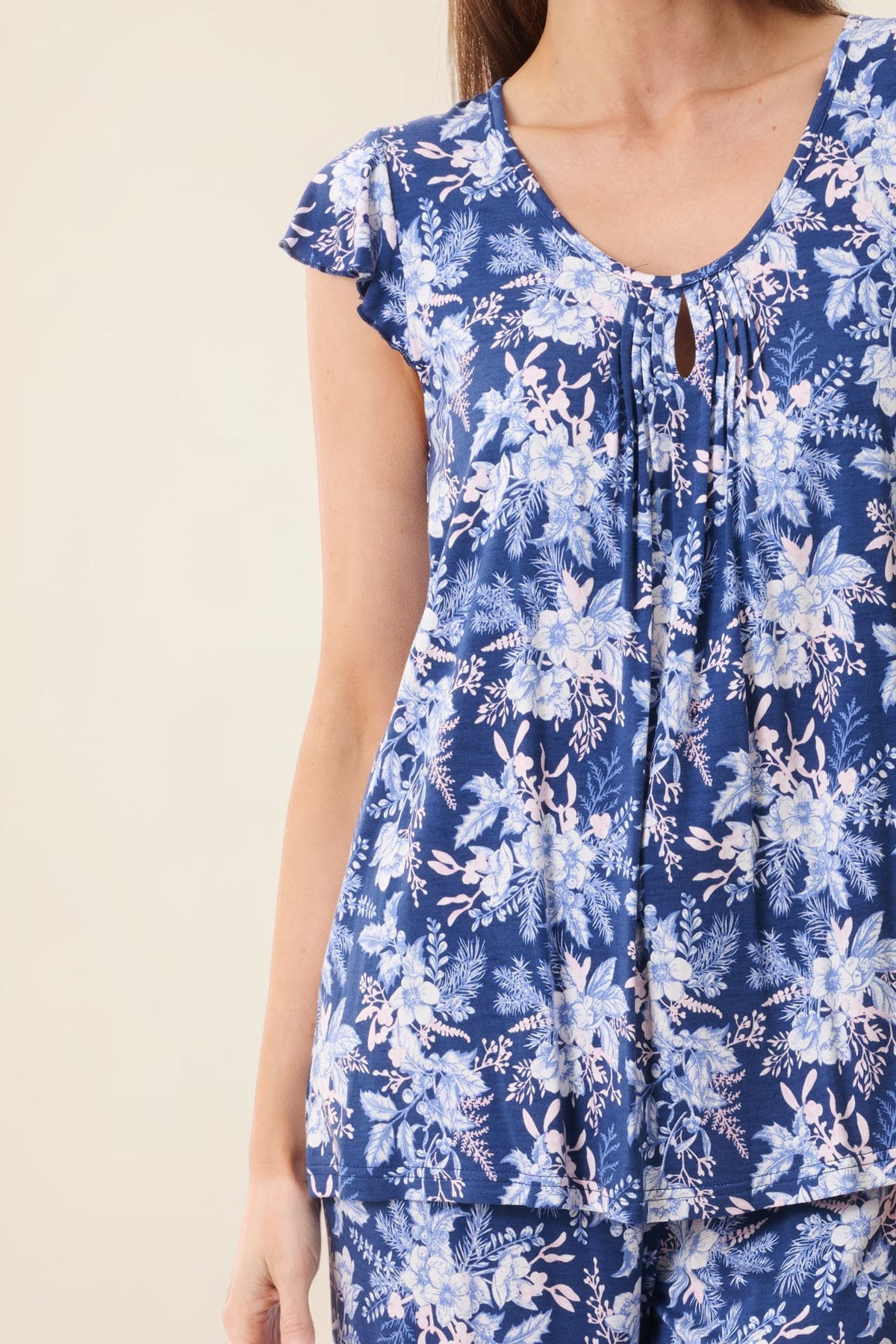 Trieste Flutter sleeve capri pyjama