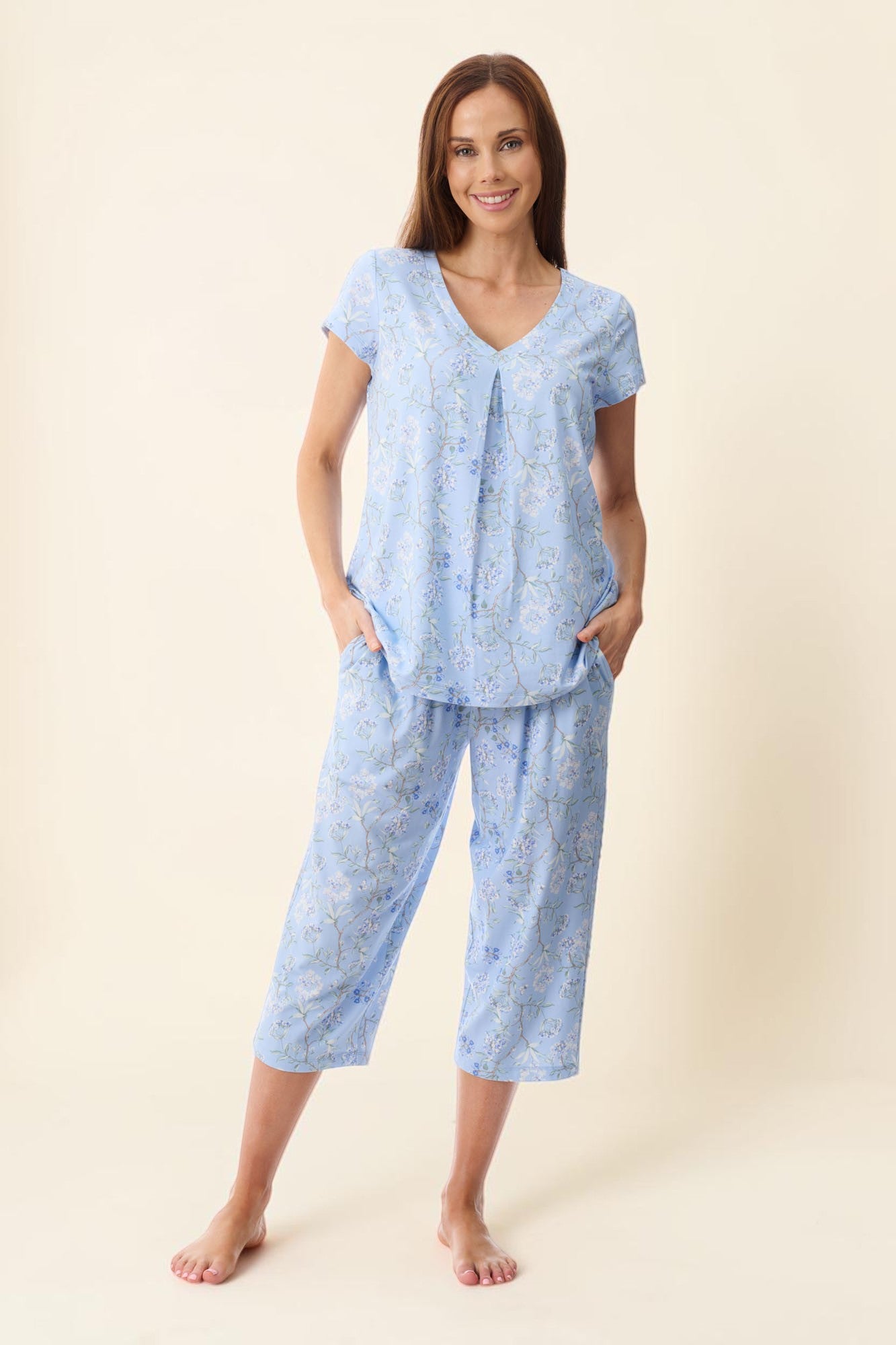 Verona Cap sleeve capri pyjama