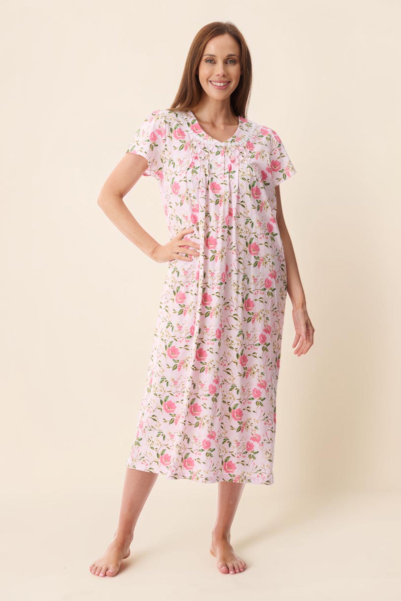 Ferrara Short sleeve mid length nightie