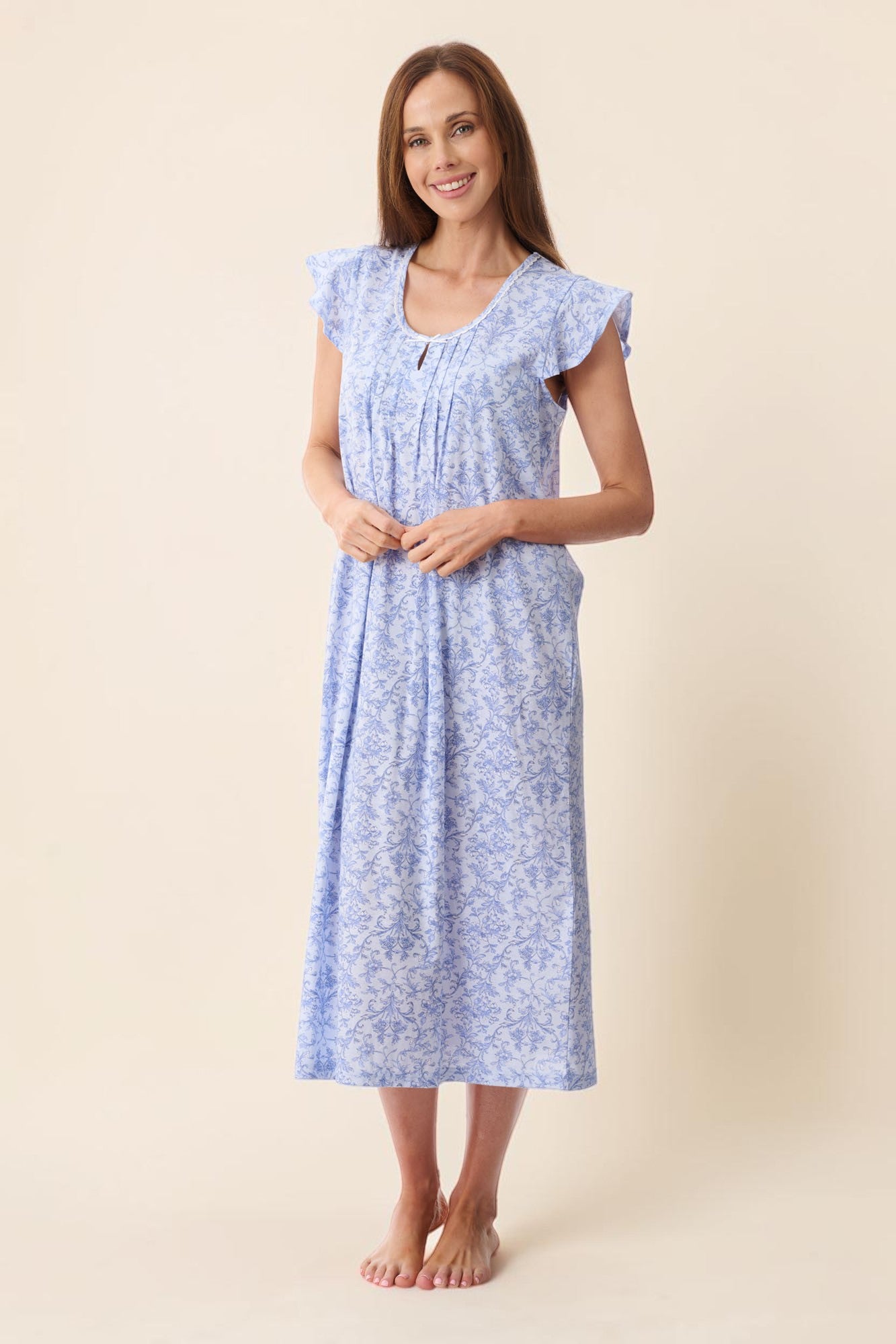 Grado Flutter sleeve mid length nightie