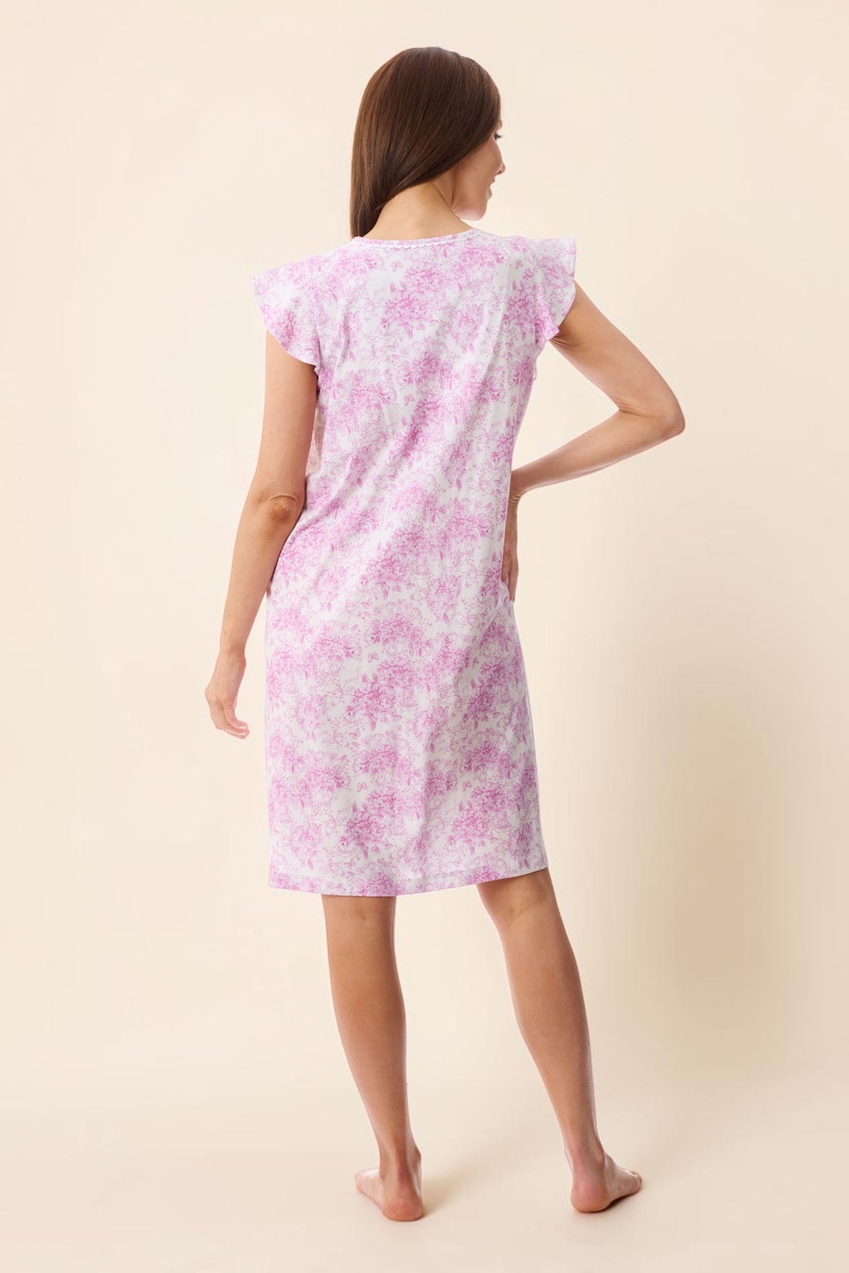 Milan Flutter sleeve short nightie