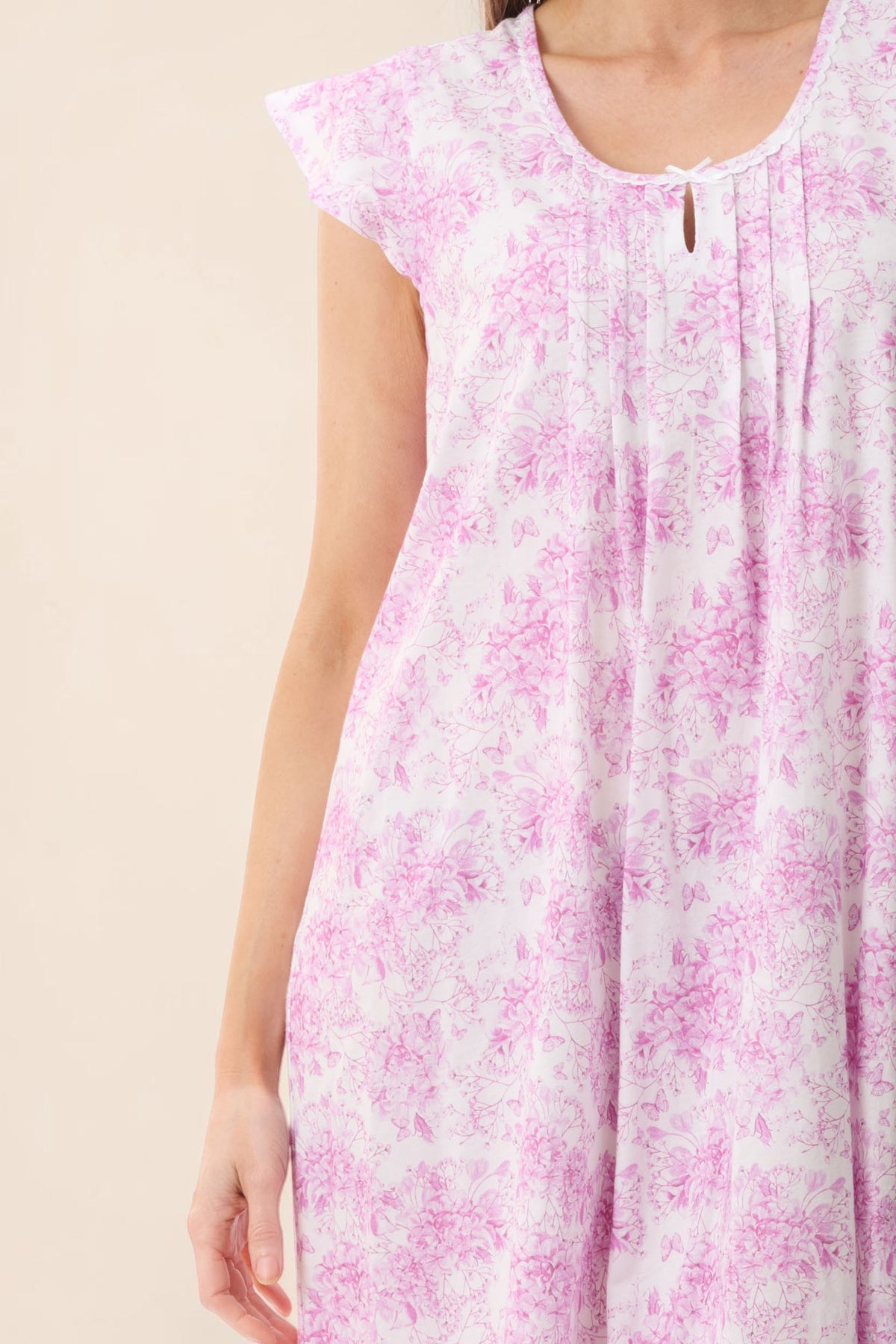 Milan Flutter sleeve short nightie