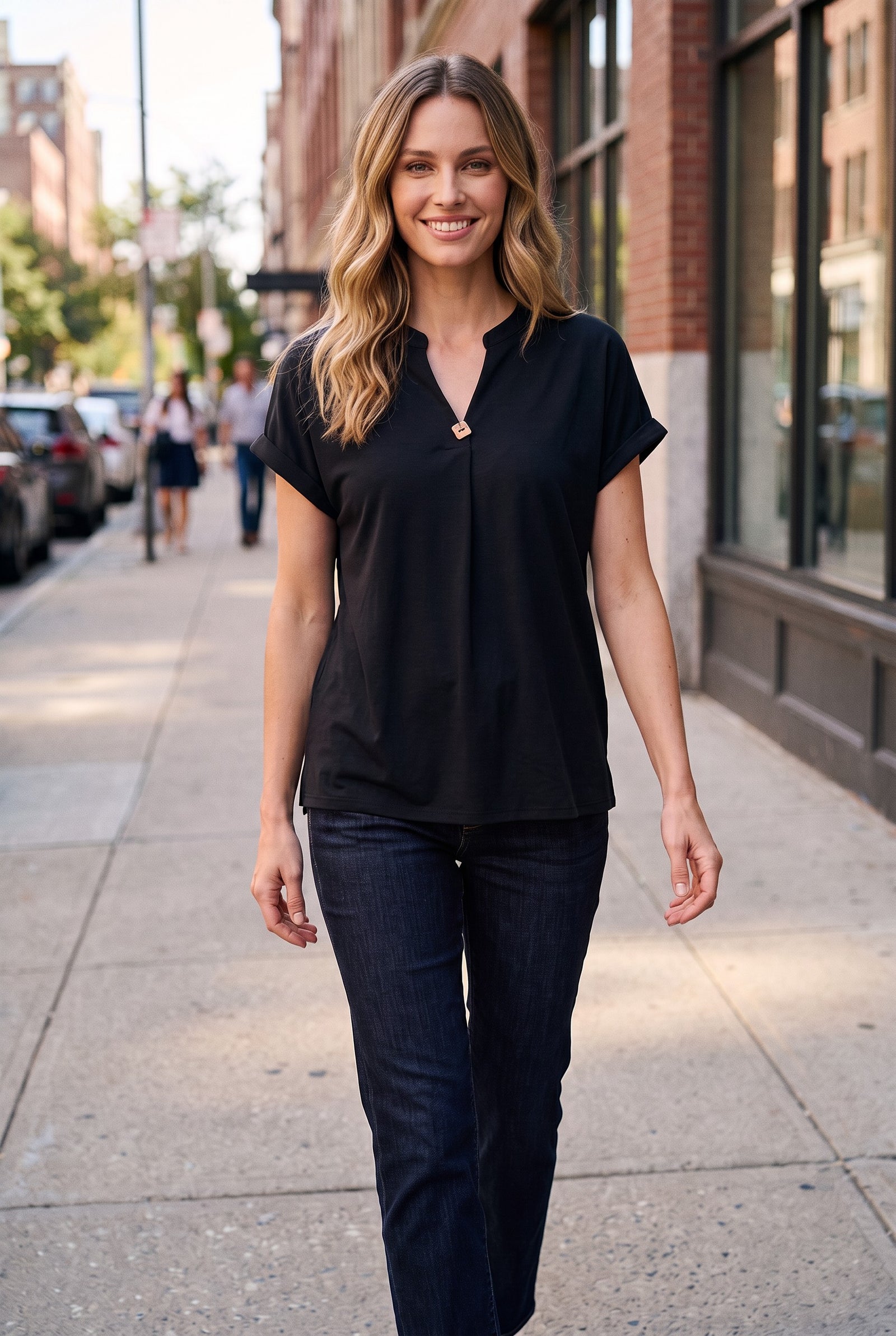 Extended sleeve top