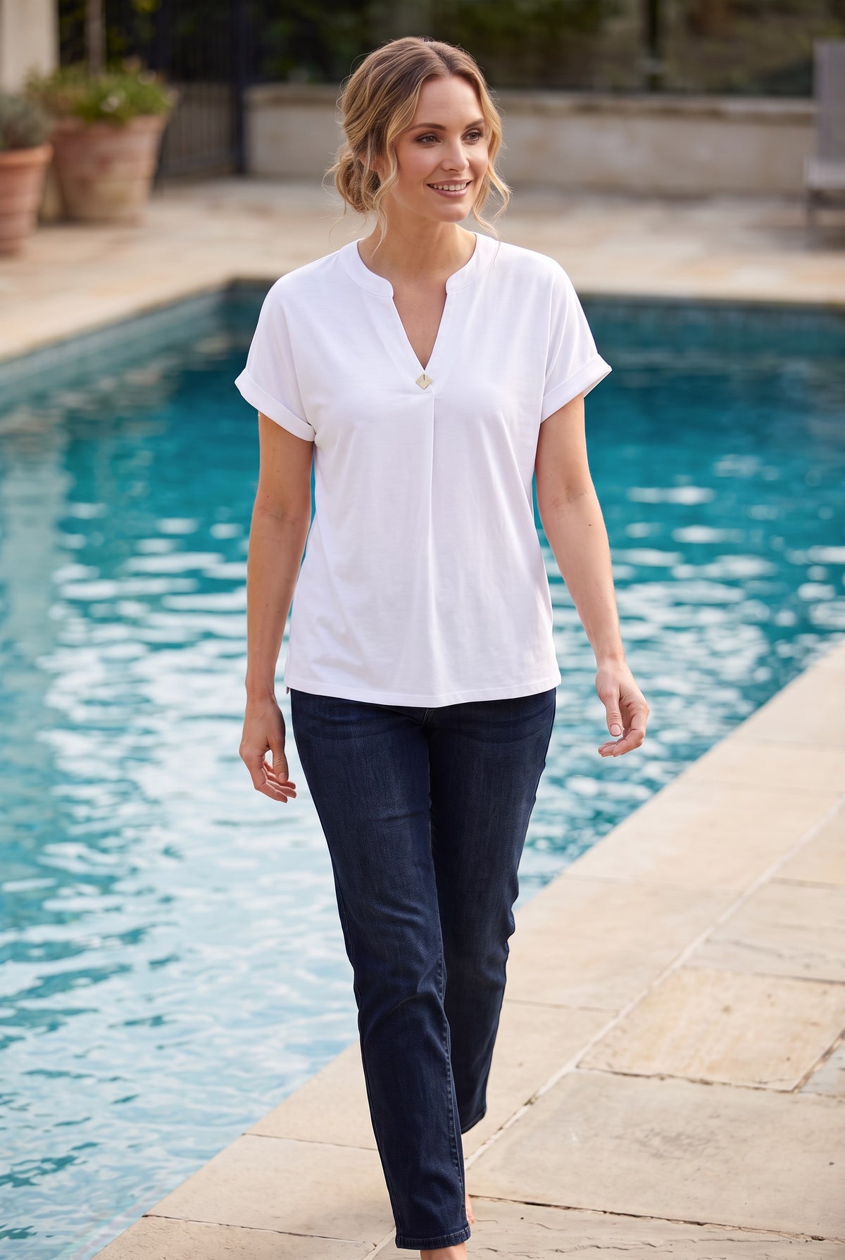 Extended sleeve top