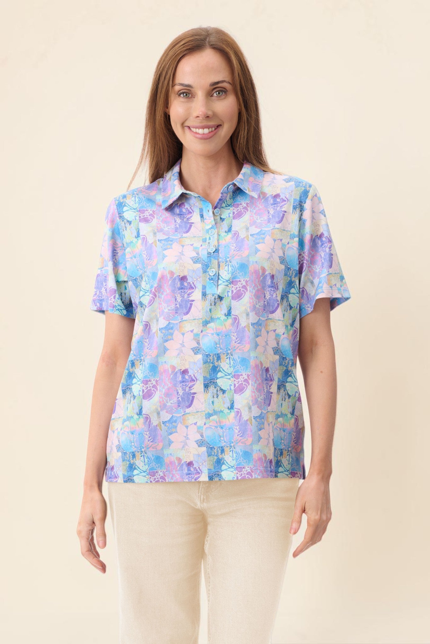 Tessa print polo
