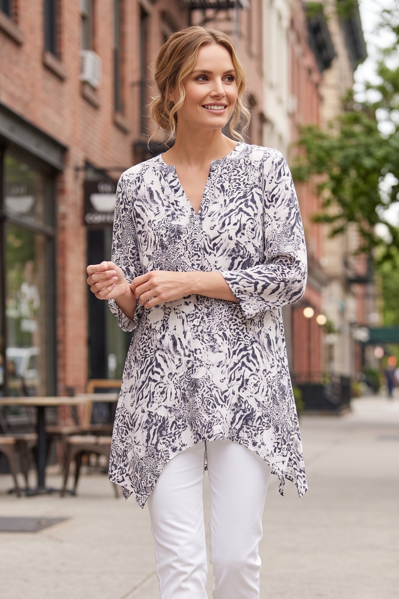 Anna print tunic