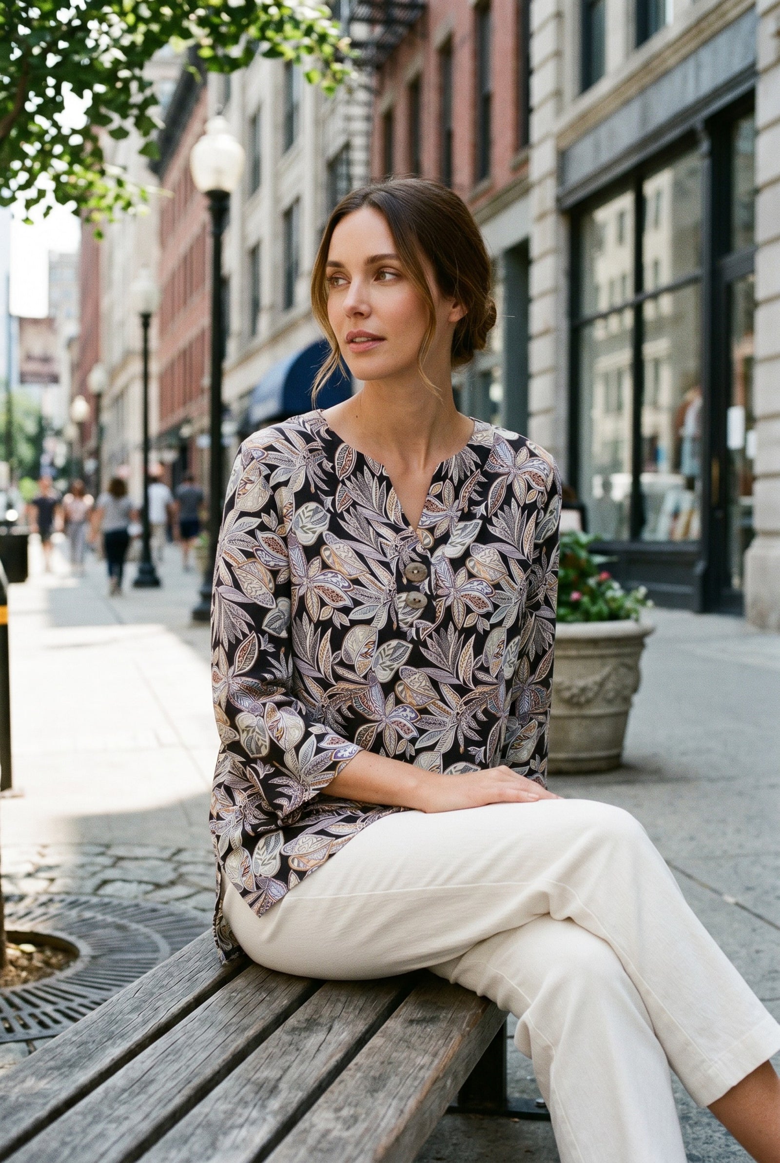 Delta 3/4 sleeve pop over