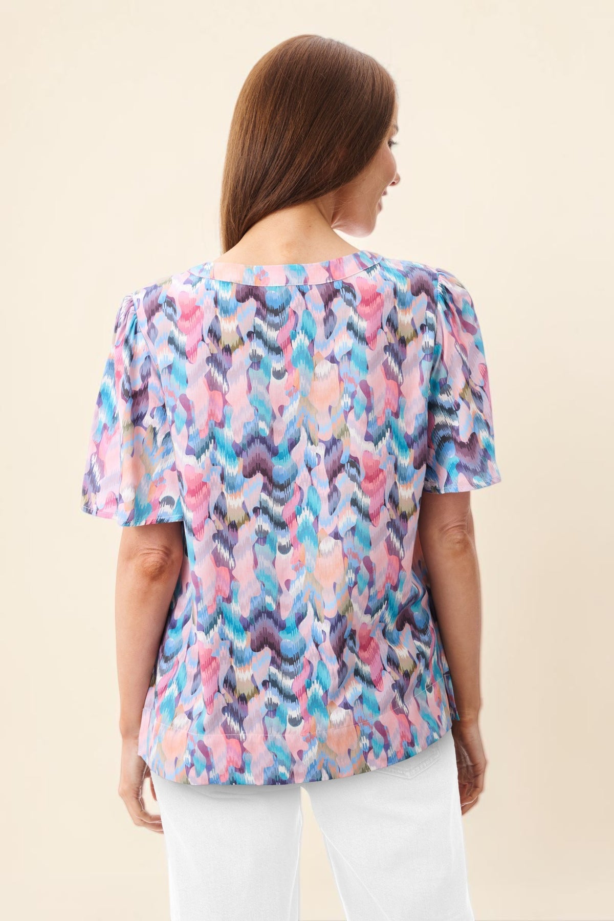 Linda flounce sleeve top