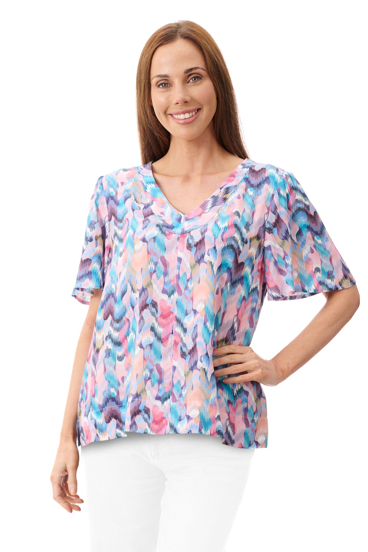 Linda flounce sleeve top