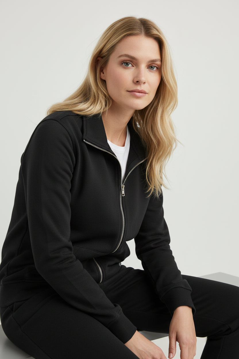 Zip through lounge jacket