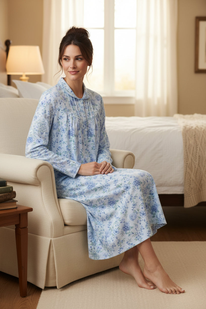 7LK86M - Mira mid collared nightie