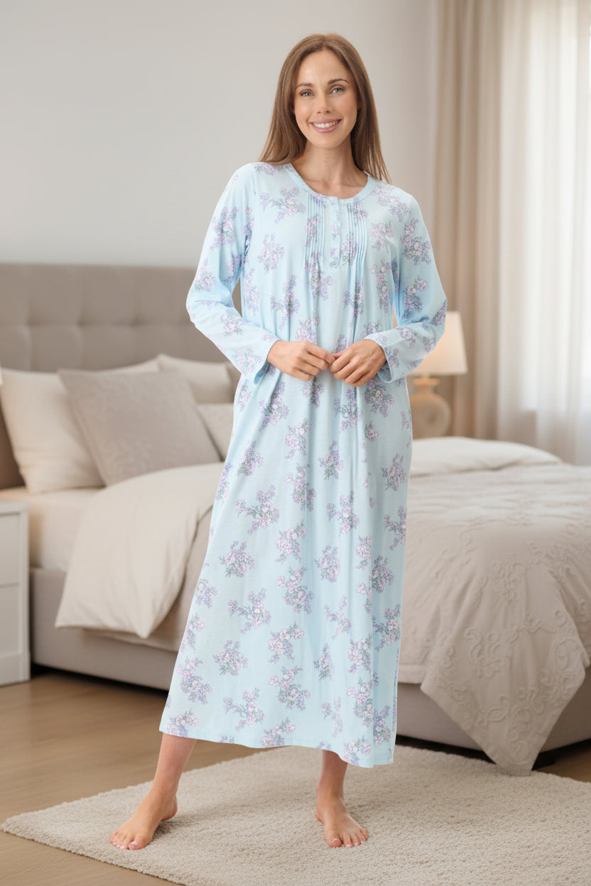 7LP45L - Leah long nightie