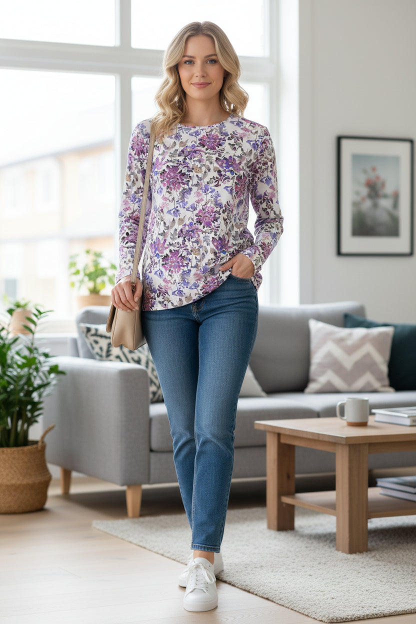 7LY59L - Lewis print top