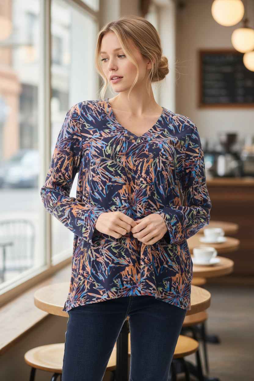 7MV20M - Morris v-neck tunic