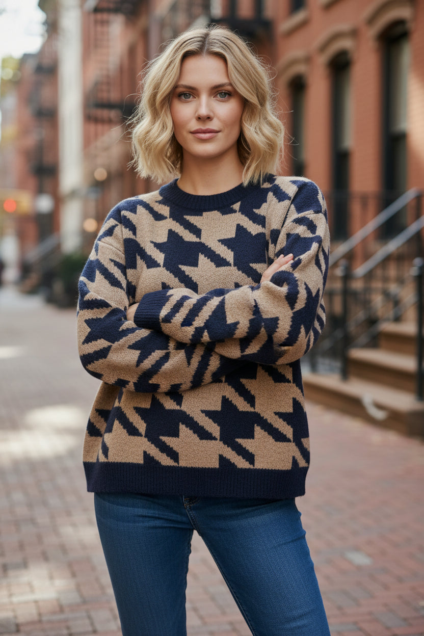 Moore patterned jumper