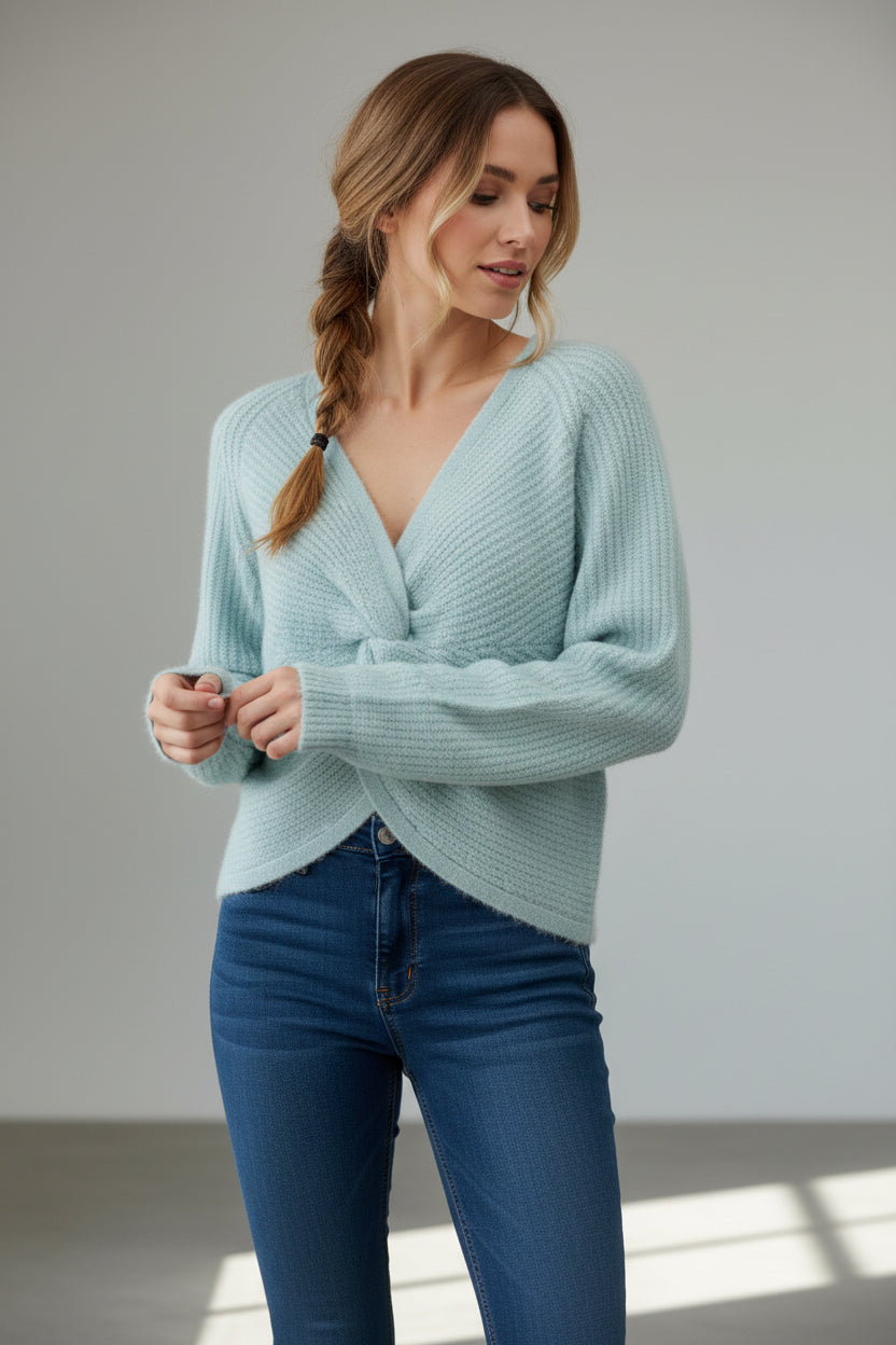 Twist front knit