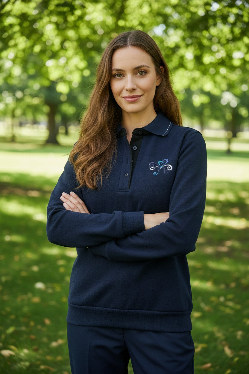Rogers embroidered fleece jumper