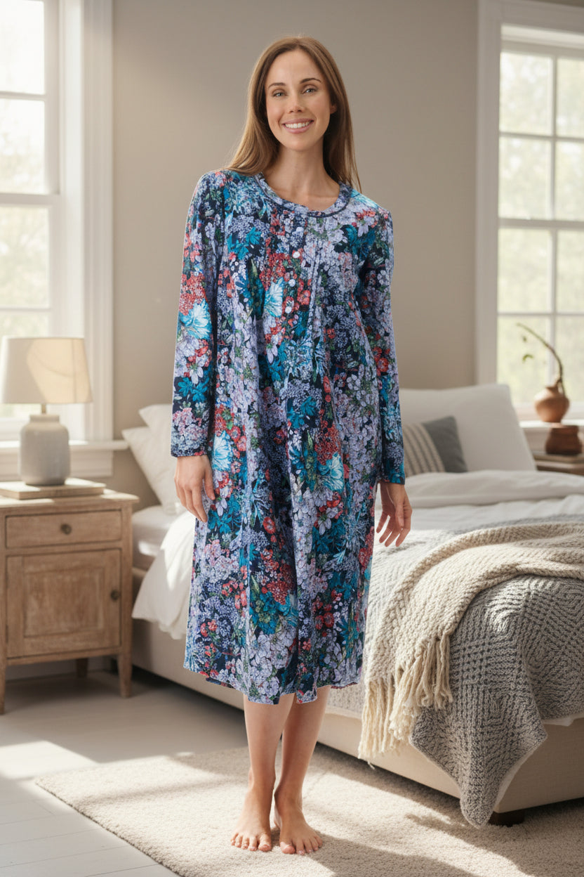 Frida Flannelette mid length nightie