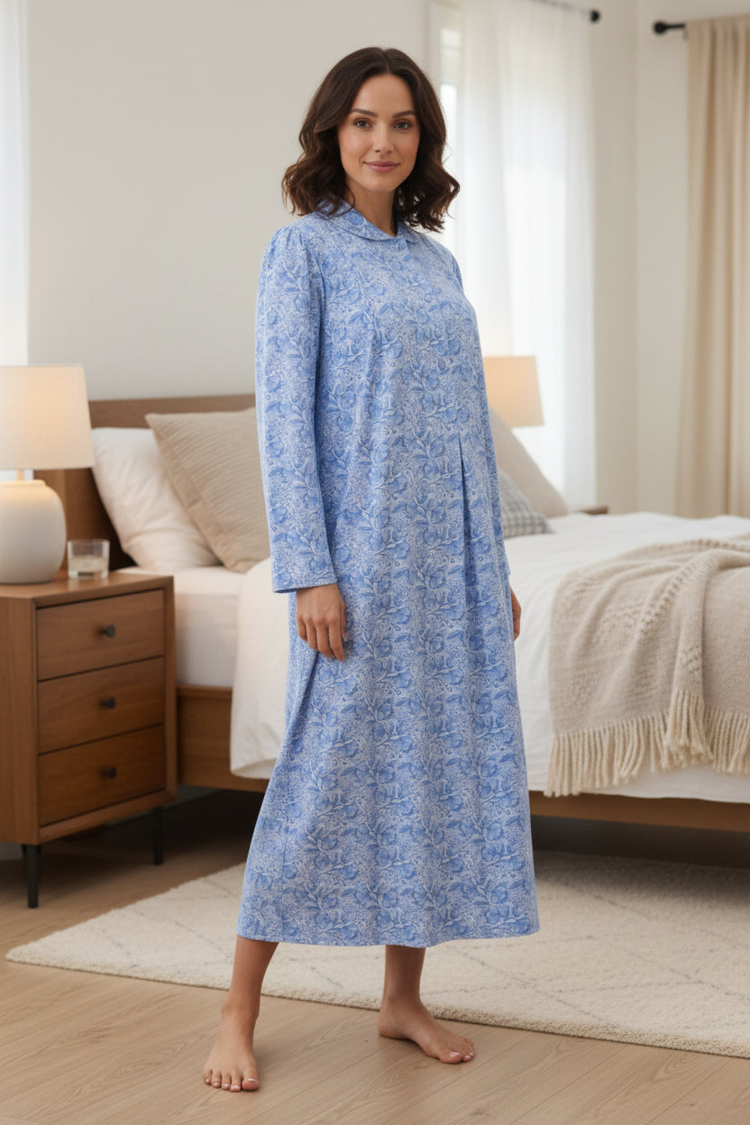 Kora long collared nightie
